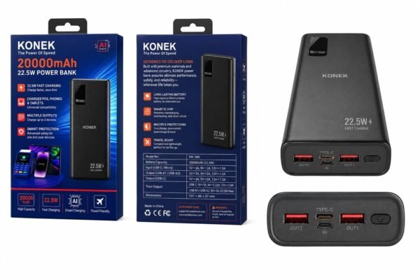 KONEK 20,000 mAh Power Bank | Model: KE-8A KONEK 20,000 mAh Power Bank | Model: KE-8A